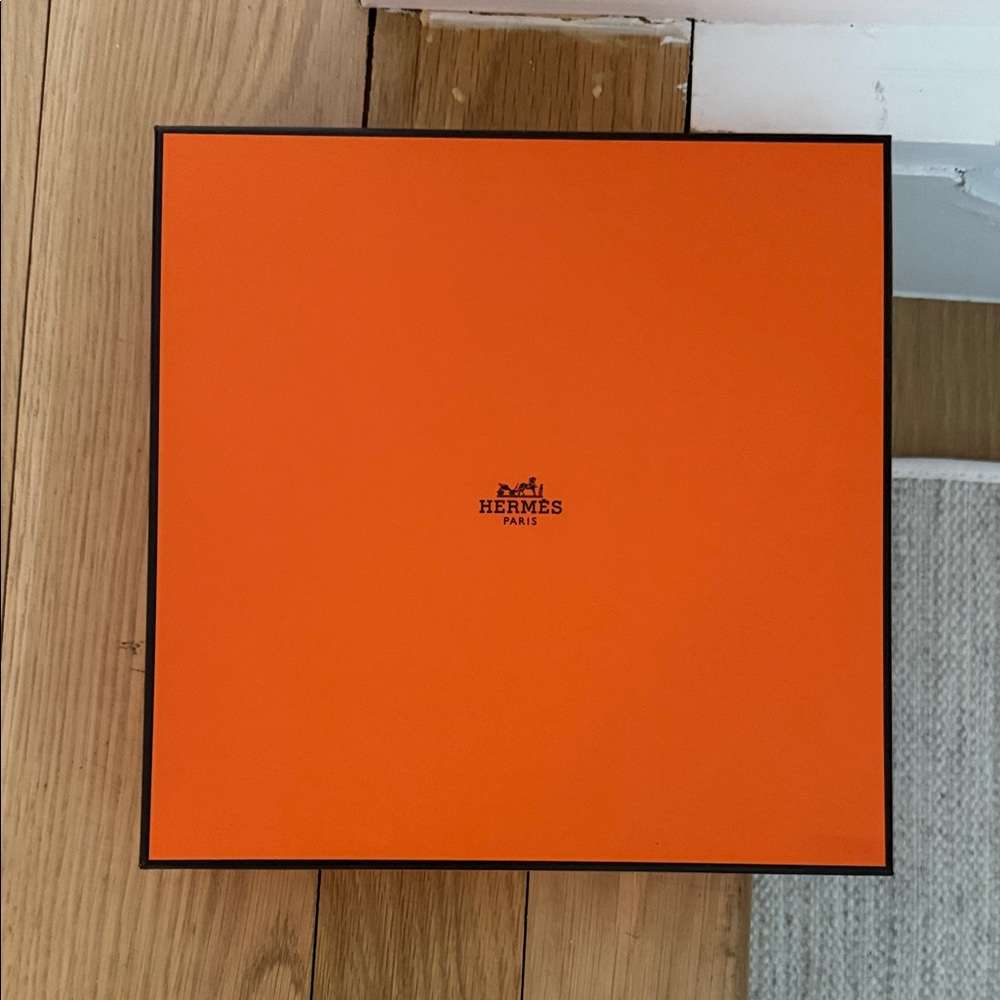 Hermes Orange Storage Box with Black Trim